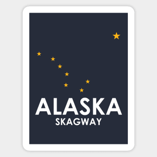 Skagway Alaska Alaskan Flag Stars for Cruise Sticker